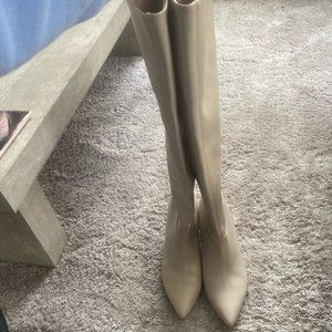 BCBG light tan leather boot